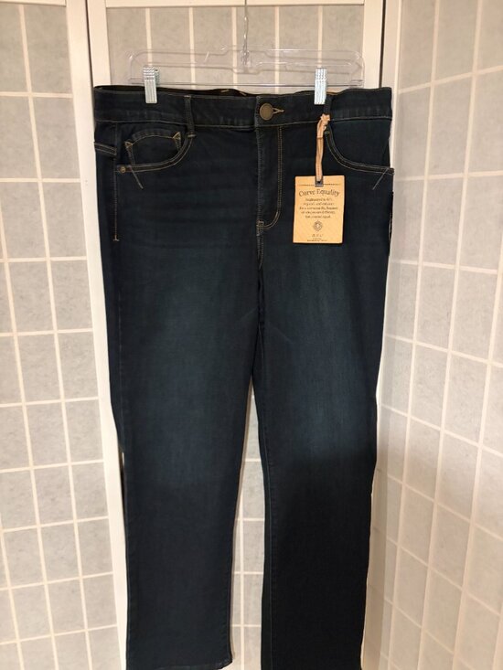 Democracy Denim - Democracy Ab Technology Dark Wash Straight Leg Jeans Women's Size 16 NWT